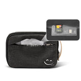 Portable Cord Organizer Travel Electronic Organizer Case for USB Cable Chargers Black