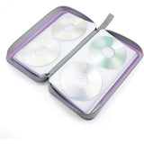 96-Disc CD Case Portable CD DVD Storage Holder with Zipper Disc Carrying Organizer Purple