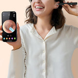 Visual WiFi Ear Wax Remover Wireless Ear Scoop with Camera Ear Cleaning Removal Pick Tool with Base Black