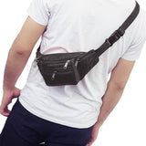 Multi-pocket Fanny Pack Leather Waist Bag Bum Bag Coffee