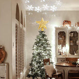 Snowflake Projector Light Christmas Tree Star Topper Xmas Holiday Decor