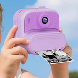DIY Instant Print Camera with 48MP Photos and Built-in Mini Printer Purple