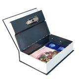 Book Secure with Combination Lock for Cash Jewelry Blue