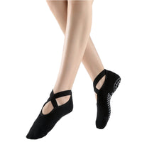 2 Pairs of Yoga Socks for Women Anti-slip Pilates Ballet Dance Socks One Size  Black
