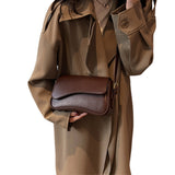 One Shoulder Bag for Women Trendy Underarm Fashion Handbag Coffee