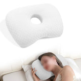 Ergonomic Ear Hole Pillow for Side Sleepers White