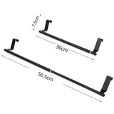 Adjustable No Drill Stainless Steel Dish Towel Holder for Cabinet Door Kicthen Towel Rack Black