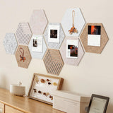 10PCS Hexagon Cork Self Adhesive Pin Board Alternative for Walls Decor