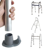 4Pcs Walker Ski Glides for Standard Walkers Anti-Friction TPR Universal Walker Accessories for Indoor Use Grey