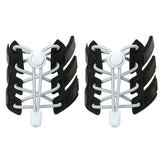 2 Pairs Elastic Shoe Laces No Tie Shoe Laces Tieless for Adults Elderly White