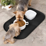 Extra Thick Silicone Mat Washable Non-Slip Placemat Food Mat Black