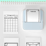 Mini Portable Bluetooth Thermal Sticker Printer for Photos Notes and Gifts Blue