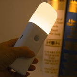 Ｄimmable Motion Sensor Night Light Rechargeable Nightlight with 5 Brightness Levels Yellow