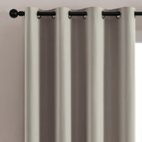 100% Blackout Curtain Panel with Black Liner – Heat & Light Blocking Khaki