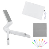 ClearLED Note Board Lighted Acrylic Dry Erase Message Board with Adjustable Stand and 7 Colorful Pens