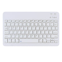 10-inch Ultra-Slim Bluetooth Keyboard Portable Mini Wireless Keyboard Rechargeable for iOS Android Windows Tablet Smartphone White