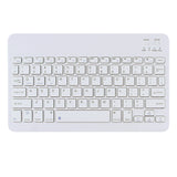 10-inch Ultra-Slim Bluetooth Keyboard Portable Mini Wireless Keyboard Rechargeable for iOS Android Windows Tablet Smartphone White