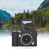 4K Vlogging Camera 64MP Digital Camera with Flip Screen Auto Focus Camera for Selfies Travel Black