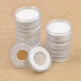 100 Pieces 30mm Coin Capsules Coin Holders Round Coin Protectors with Storage Organizer Box for Coin Collection Supplies