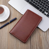 120-Slot Portable Business Card Book Holder Organizer for Men Women Reddish Brown