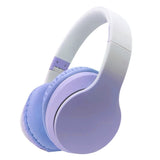 Foldable Wireless Over-Ear Headphones Bluetooth Headset with Mic Function Purple