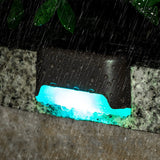 4Pcs Solar Deck Lights Outdoor for Outdoor Garden Stairs and Deck Multicolor