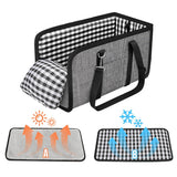 Oxford Fabric Center Console Pet Seat Carrier for Small Dogs Cats Gray