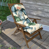 Indoor/Outdoor Rocking Chair Cushion Water Resistant Outdoor Seat Pad with Ties Hawaiian