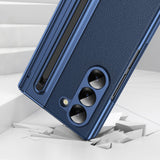 Shockproof Case For Samsung Z Fold 7 with Pen Holder Full Coverage Hinge Protection Blue
