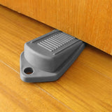 6PCS Rubber Door Wedge Stoppers with Grip for Home Grey