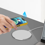 Fast Wireless Charger Pad with Mirror Surface for Smartphones White