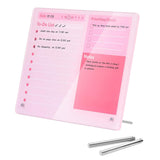 Desktop Acrylic Dry Erase Board with Stand Office Supplies Pink