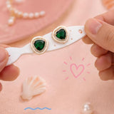 Sardine Shape Jewelry Box Small for Necklace and Earring Storage Dark Cyan