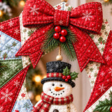 Christmas Quilted Wreath DIY Sewing Kit with Precut Fabric for Door Decor Style 2