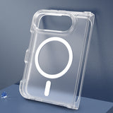 Easy Attached PC TPU Phone Case Compatible With iPhone Duo with Wireless Charging Clear