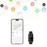 Fitness Tracker Smart Watch with Heart Rate - Black