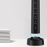5-Mode Electric Toothbrush with Timer Travel Sonic Toothbrush with 6 Replacement Heads Black