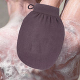 2Pcs Moroccan Exfoliating Gloves – 100 Percent Viscose Body Scrub Bath Mitts Brown