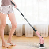 Cordless Electric Spin Scrubber Rechargeable Cleaning Brush with 7 Replaceable Brush Heads Pink