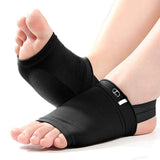 Arch Support Brace Sleeve Foot Wrap for Flat Feet Black