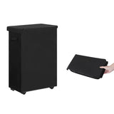 65L Slim Laundry Basket Narrow Laundry Hamper with Handles for Laundry Room Black
