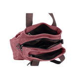 Crossbody Bag 3-Compartments Satchel Handbags Purse Messenger Shoulder Bag Red
