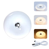 Rechargeable Donut Lamp for Table and Wall with Touch Dimmer White