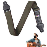 Guitar Strap for Acoustic Electric Classic and Bass Guitars Army Green