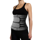 Sweat Waist Trainer for Women – Sauna Sweat Belt Slim Body Shaper Corset Grey