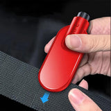2-in-1 Car Emergency Escape Tool with Glass Breaker and Belt Cutter Red