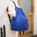 Sports Drawstring Backpack with 2 Pockets Large-Capacity Basketball Bag Royal Blue