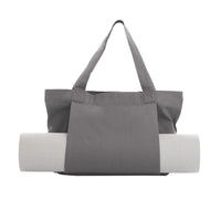 Yoga Pilates Mat Storage Bag Shoulder Handbag with Yoga Mat Carrier Pocket Gym Bag Grey