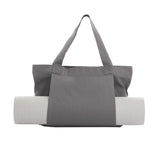 Yoga Pilates Mat Storage Bag Shoulder Handbag with Yoga Mat Carrier Pocket Gym Bag Grey