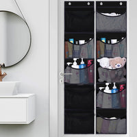 Over Door Organizer for Stuffies Toy Hanging Storage Net Bag for Animals Stuffy Black